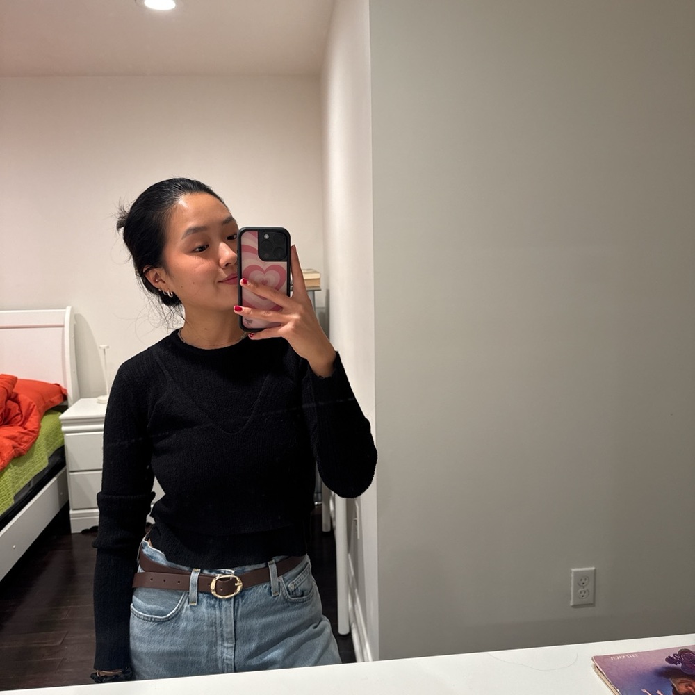 Long sleeve sweater with tank top